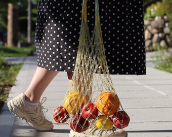 macrame string bag / hemp string bag / produce bag / market bag / sustainable gift / natural fiber / sustainable fashion / green accessories