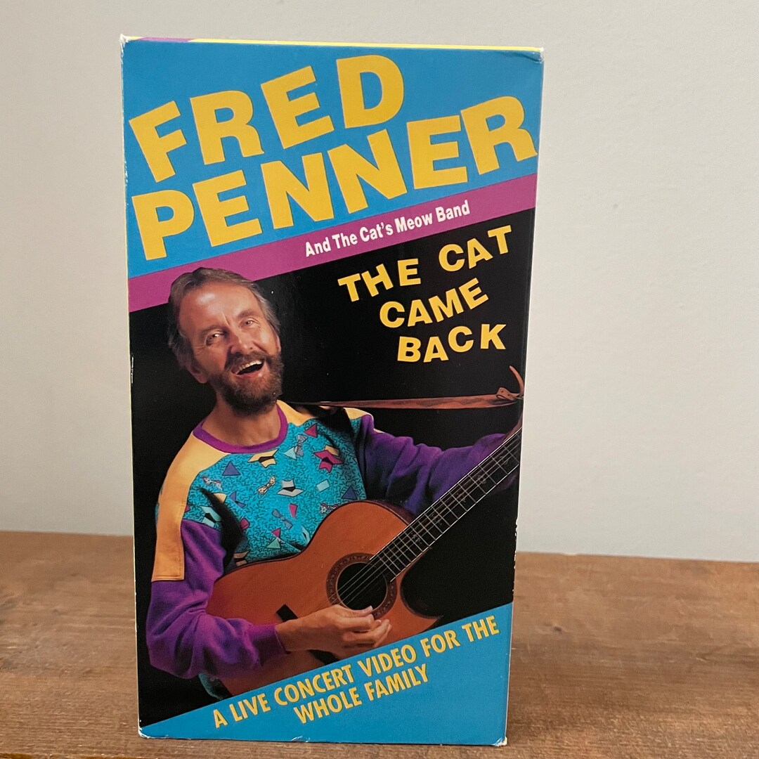 Vintage Fred Penner VHS the Cat Came Back Live Concert Video 1990