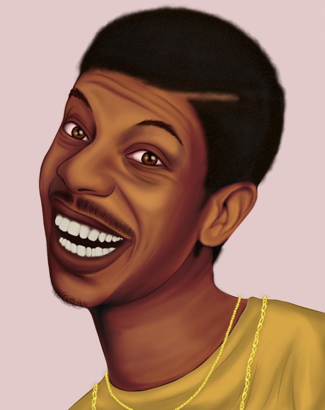 Custom African American Character Cartoon Portrait From - Etsy