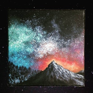 Space scene acrylic canvas painting