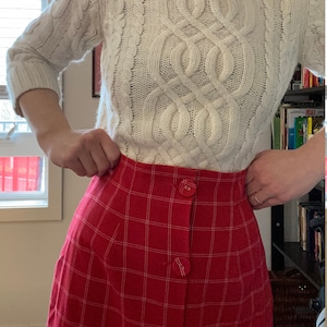 1990&#39;s Red Pencil Skirt