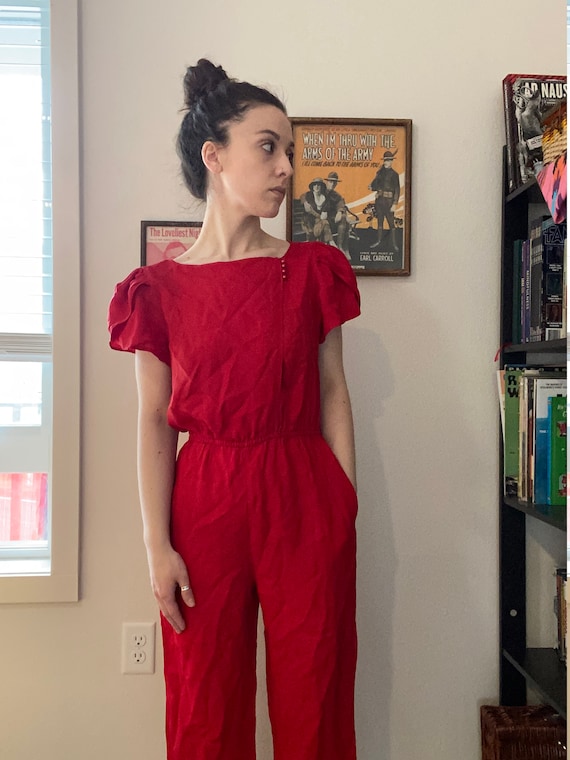 80s/90s Red Jumpsuit