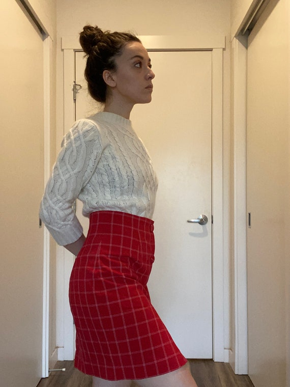 1990's Red Pencil Skirt - image 2