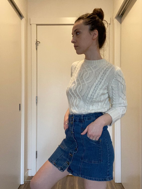 1990s Highway Jean Skirt - image 2