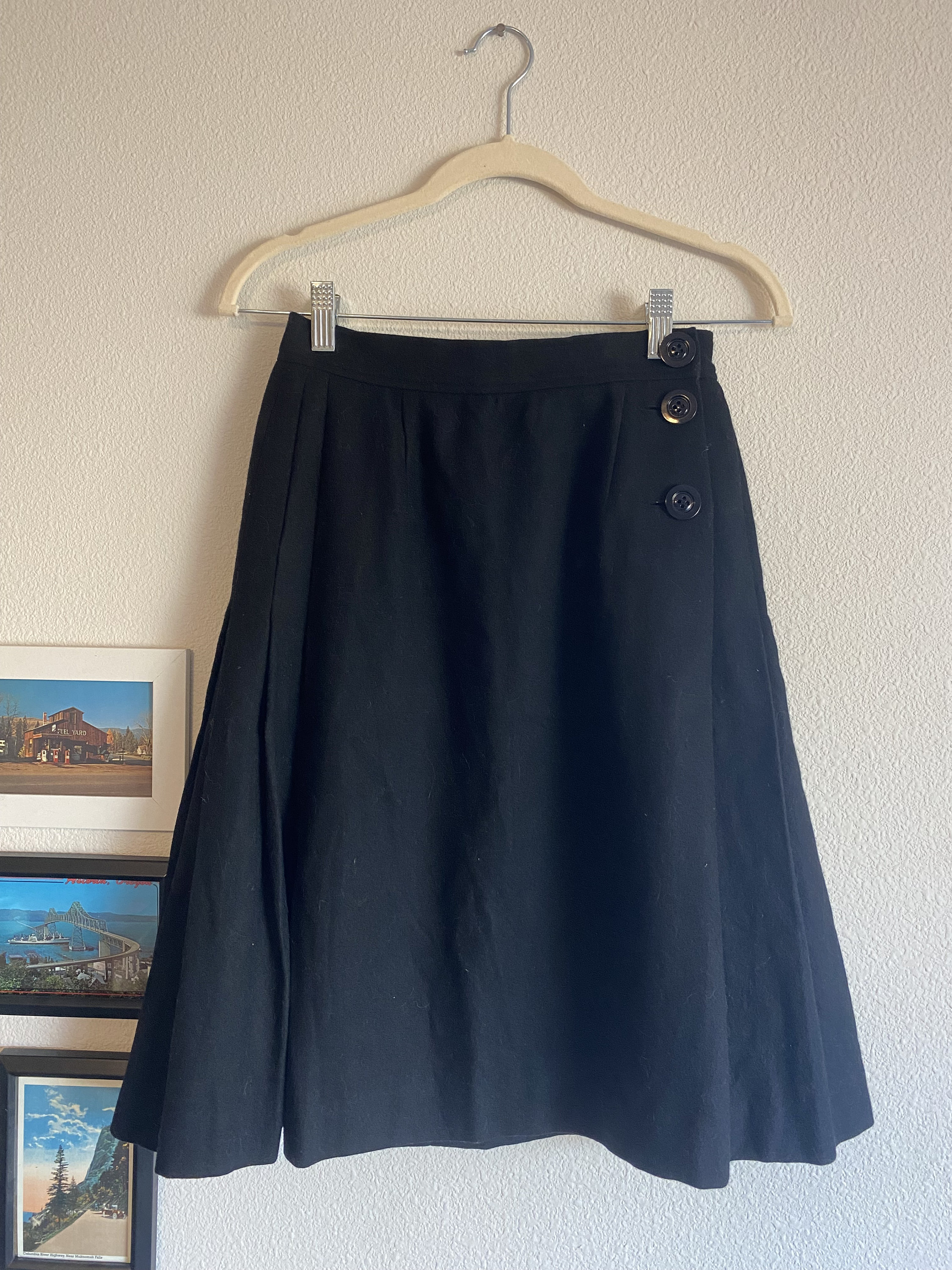 70s YVES SAINT LAURENT ヘリンボーン ウールスカート Yves Saint Laurent - 70s YVES SAINT LAURENT ヘリンボーン
