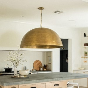 Big Size Brass Dome Hanging Lamp Hanging Copper Oxide Hammered Dome Brass Dome Lamp Moroccan Pendant Lamp.dome brass.Pendant Light