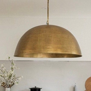 Antique Brass Dome Pendant,Brass Dome Pendant,Brass Dome Hanging Lamp, Moroccan Pendant light, Kitchen Island Lighting
