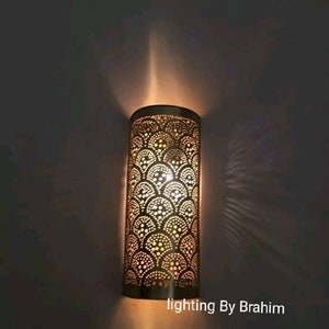 set of 2 Traditional wall sconce 100% handmade Moroccan lighting , brass wall light, Moroccan wall lights