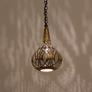 Pendant light, brass pendant light, Moroccan Brass Pendant Light, Moroccan Light Fixtures, Pendant Lighting, Simple Moroccan pendant lamp