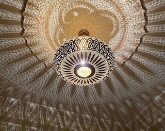 Handmade Moroccan Brass Pendant Light, Home Decor Lighting