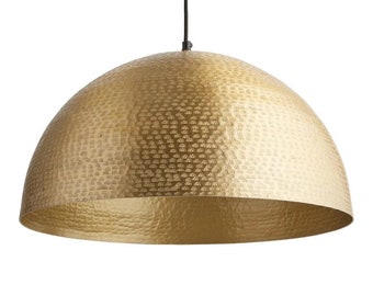 Hammered Brass Dome Ceiling Light, Moroccan Chandelier Lighting