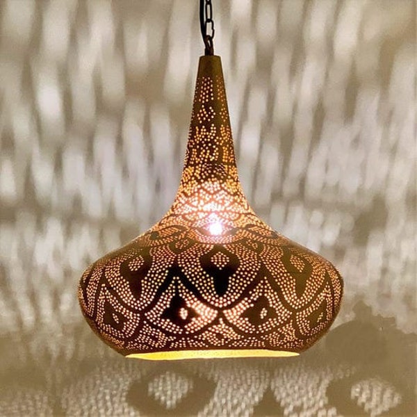 Moroccan Pendant Light,Pendant Lighting,Moroccan Pendant Lamp,ceiling light,Pierced ceiling light, Shade Lamp Gold Brass Finish