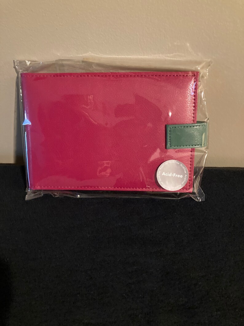 Photo Album Leather Fuchsia aquamarine Milano Series Luxe Brag Book holds 36 photos