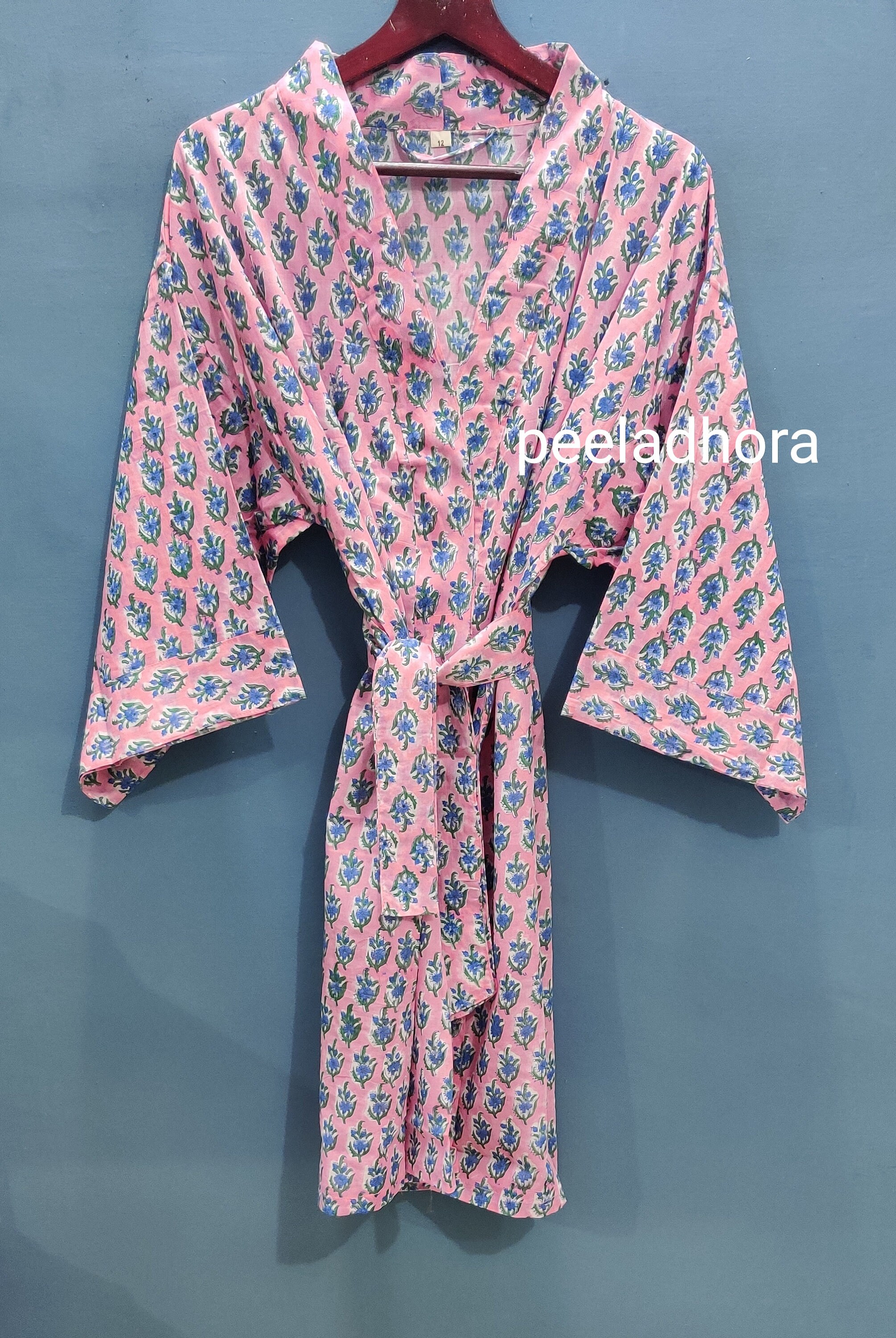 EXPRESS DELIVERY Cotton Kimono Robes Block Print Kimono - Etsy