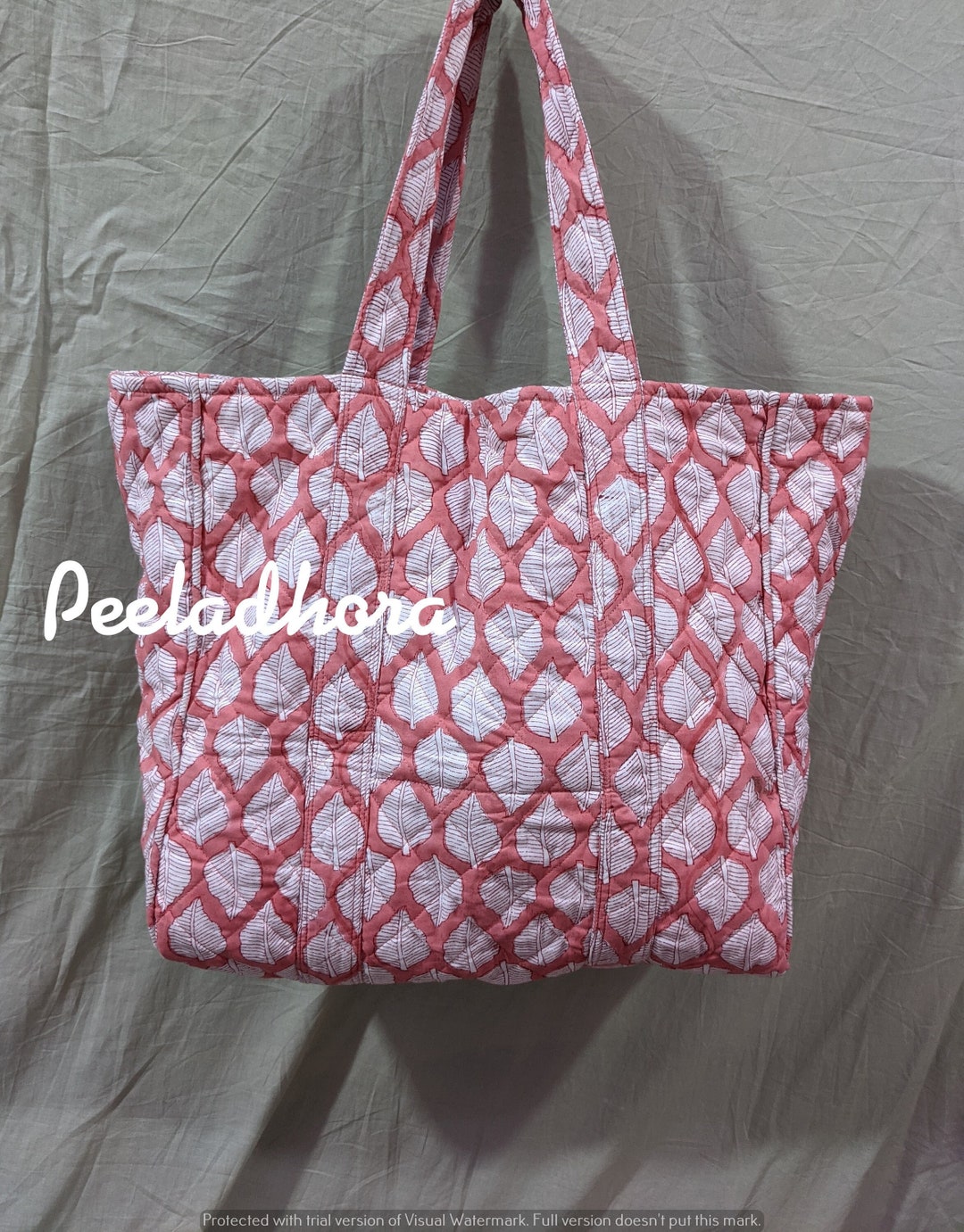 Tote Large Bag Handmade Quilted Bag Hand Bag Shoulder Bag Etsy