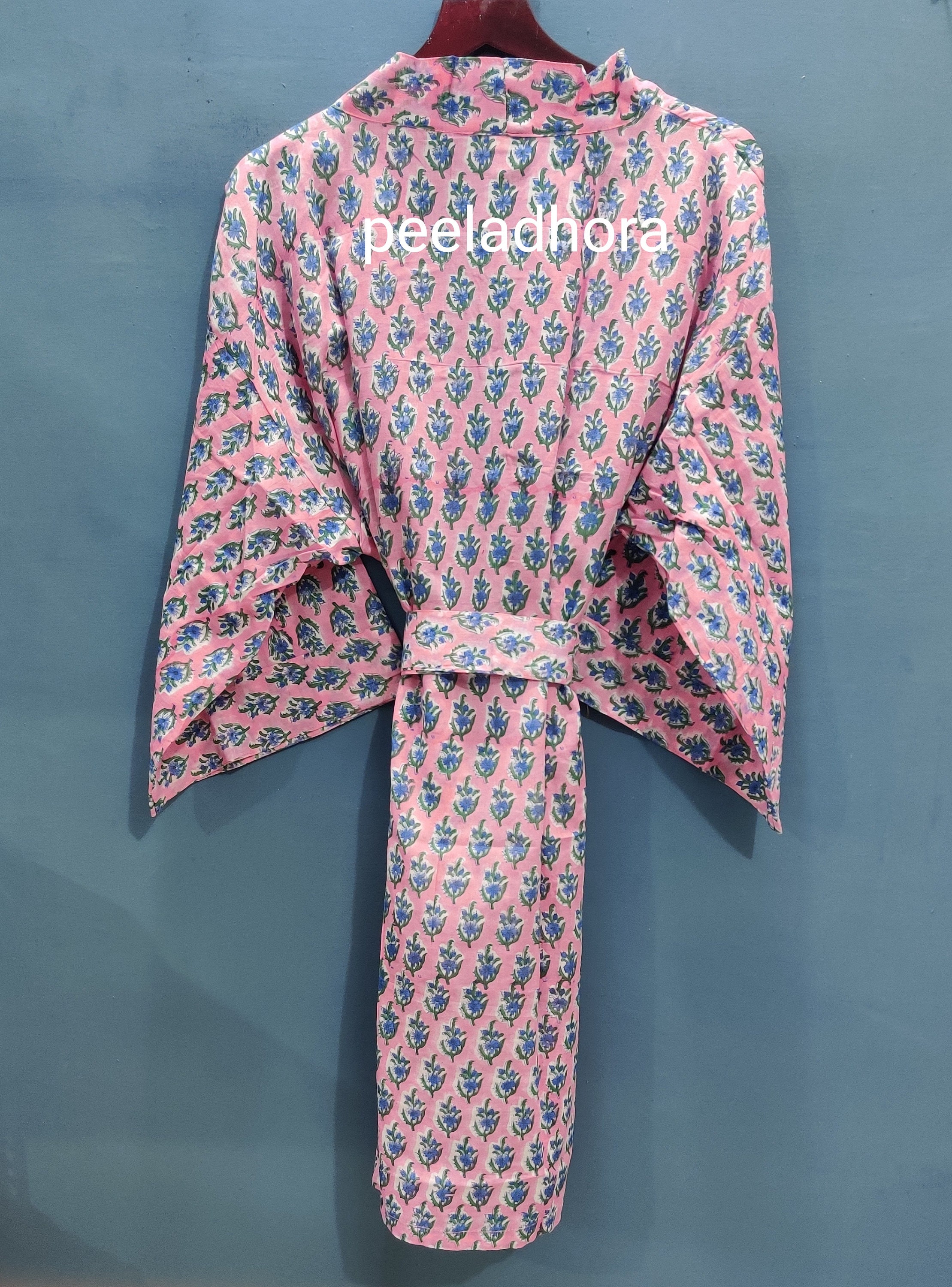 EXPRESS DELIVERY Cotton Kimono Robes Block Print Kimono - Etsy