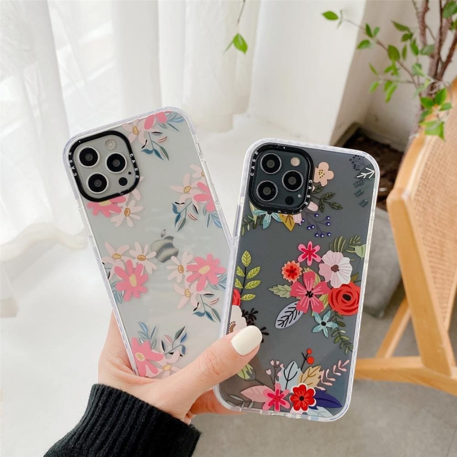 Custom Phone Cases Brand Floral Flower Transparent Phone Case Etsy