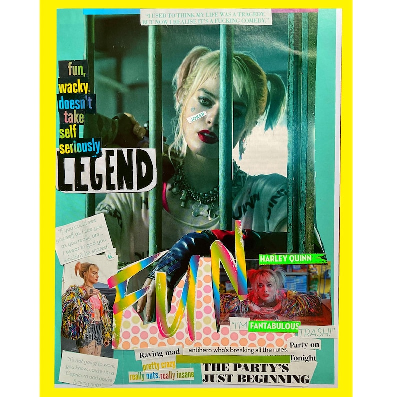 HARLEY QUINN POSTER Digital Poster Design 1 X Postcard 1 X Etsy