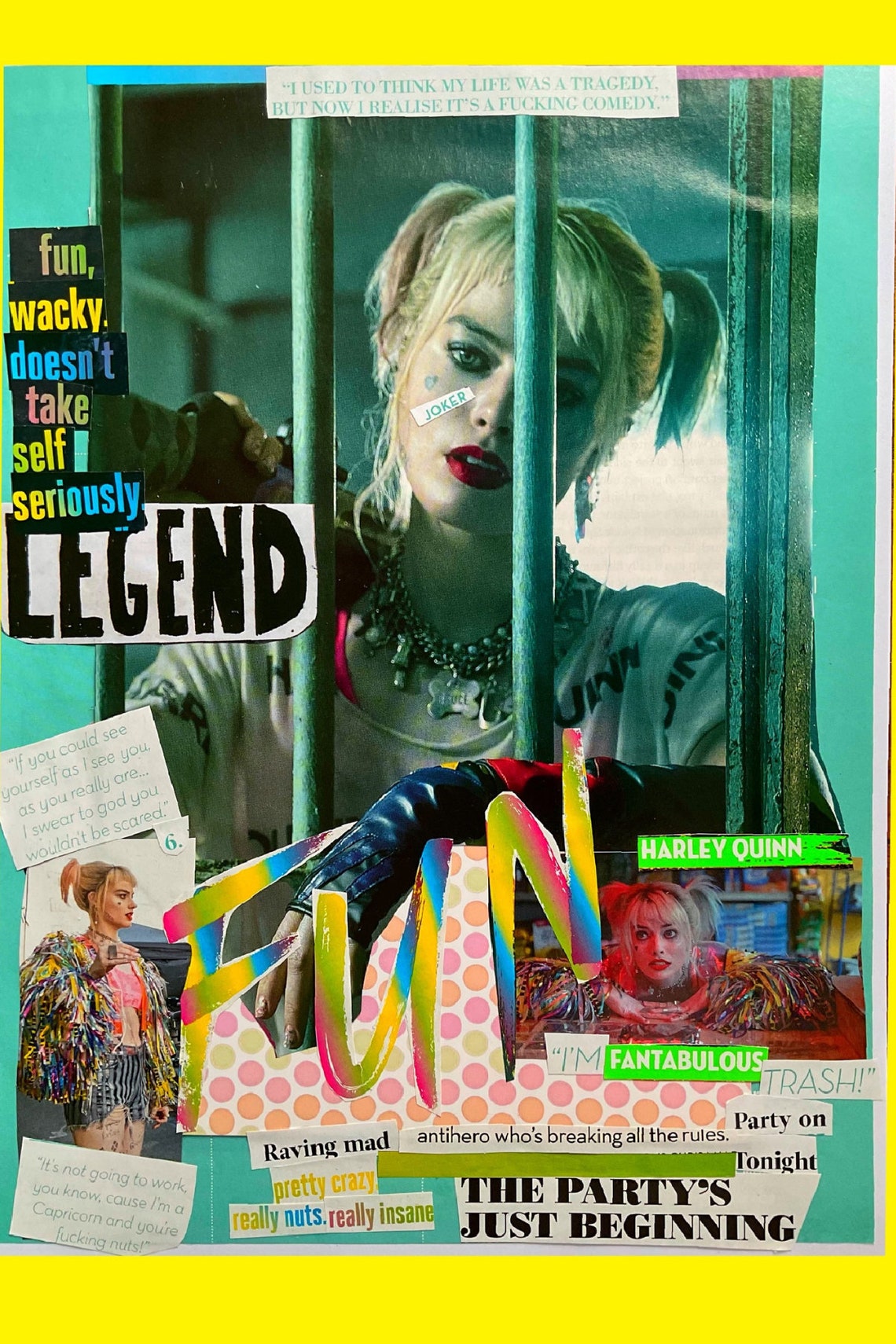 HARLEY QUINN POSTER Digital Poster Design 1 x postcard 1 x - Etsy Nederland