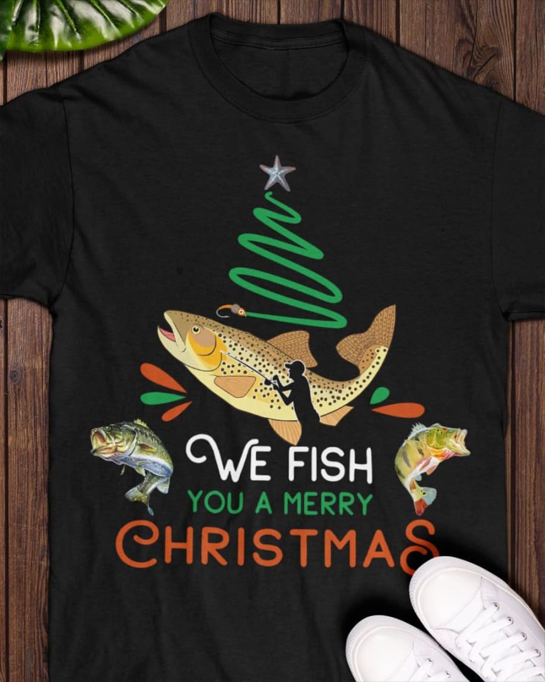 We Fish You A Merry Christmas Fish Christmas Tree Shirt Etsy