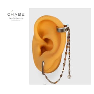 Silbernes Ohrpiercing aus Edelstahl für Ohrläppchen und Helix