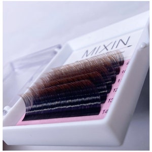 OMBRE Black Brown _ Eyelash Extensions _ Mix tray 9-14 mm