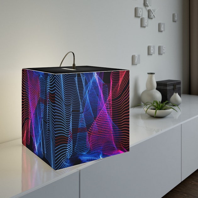 Living Holograms Cube Lamp Colorful Multicolor Cool Lantern Abstract Graphic