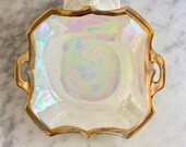 Antique Porcelain Dish Gold Trim Erdmann Schlegelmilch Porcelain Factory