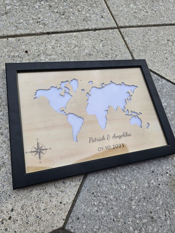 Money gift world map picture frame wedding birthday farewell celebration anniversary money gifts money packaging money atlas compass world trip
