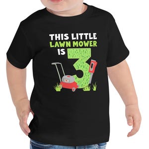 3rd Birthday Lawn Mower 3 Year Old Boy Lawn Mowing Toddler T-Shirt
