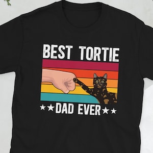 Proud Tortie Cat Dad Schildpad katteneigenaar cadeaus T-shirt uniseks