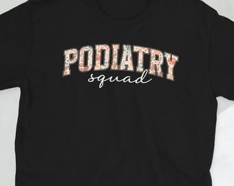 Shirt podotherapeut podoloog crew geschenken voet arts team cadeau chiropodist Squad T-shirt uniseks