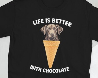 Chocolate Lab Owner Shirt Chocolate Labrador Lover Gifts Chocolate Labrador Dog Unisex T-Shirt
