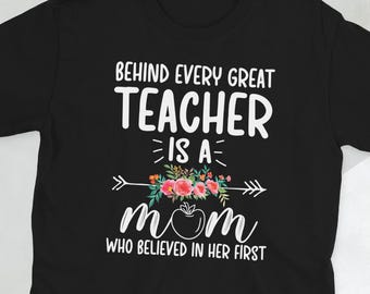 Camiseta de mamá maestra, regalo para mamá maestra, regalo para mamá maestra, camiseta unisex para mamá maestra