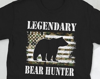 Camisa legendaria bear hunter / Camisa de temporada de caza de osos / Camiseta unisex de regalo Para amantes de la caza de osos