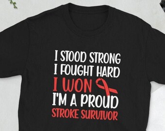 Mes de concientización sobre los accidentes cerebrovasculares Cinta roja Stroke Warrior Camiseta unisex
