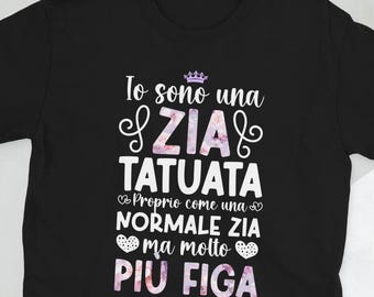 Divertida camiseta unisex con el mensaje "Agradecimiento a Zia" y "Tía Zia italiana"