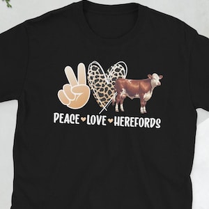 Cute Hereford Cow Lover Hereford Cattle Gifts Unisex T-Shirt