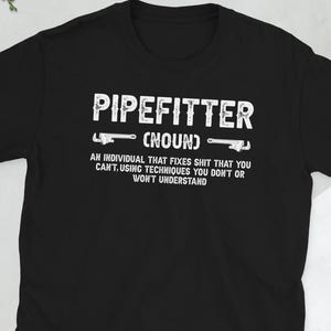 Orgulloso instalador de tuberías, instalador de vapor, regalos para instaladores de tuberías, camiseta unisex