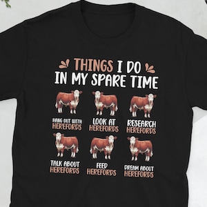 Funny Hereford Cow Lover Hereford Cattle Gifts Unisex T-Shirt