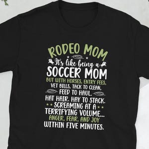 Funny Rodeo Mom Of A Rodeo Rider Mama Rodeo Mother Unisex T-Shirt