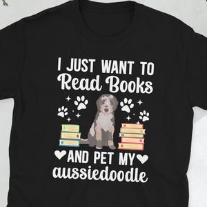 Orgulhoso dono de Aussiedoodle, presentes para amantes de Aussiedoodle, camiseta unissex
