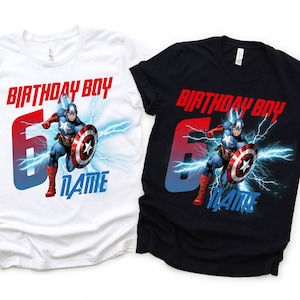 Captain america birthday shirt Etsy M xico