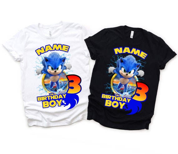 Sonic the Hedgehog Party Birthday Family Custom T-shirts. 