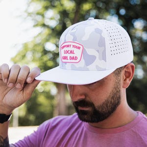 Premium Active Support Your Local Girl Dad PVC Patch Hat, Gift for a Girl Dad, New Dad Gift, Birthday Gift, Perfect for Dad Life