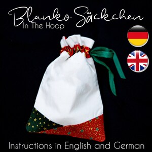 In The Hoop blank drawstring pouch in 8 sizes