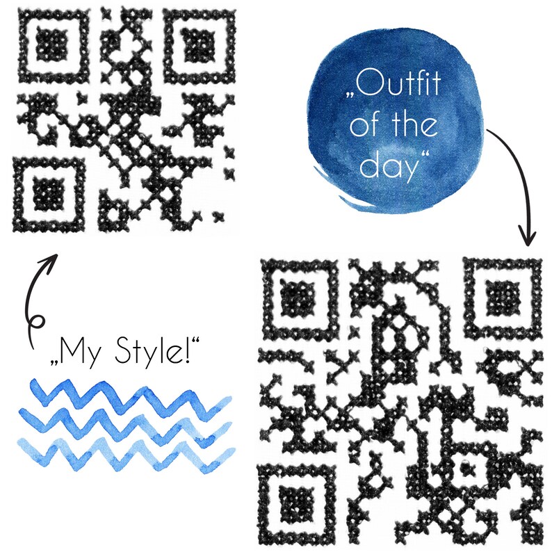 Embroidery File Label QR Code Sewing Statement Etsy