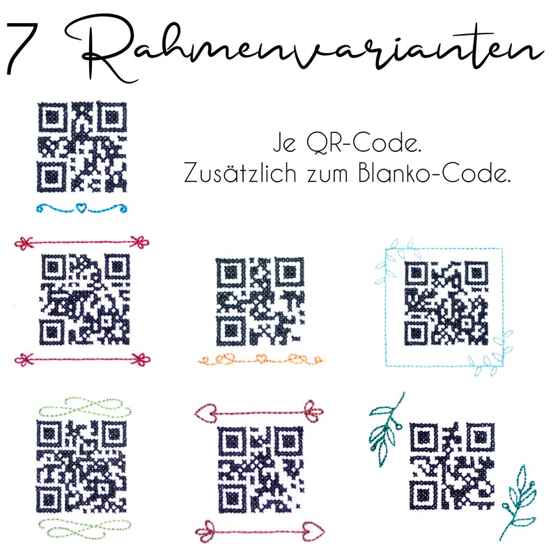 Embroidery File Label QR Code Sewing Statement Etsy