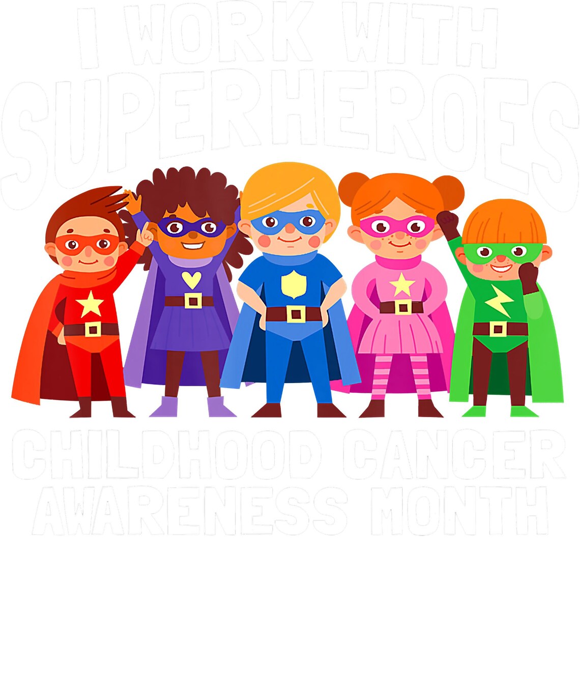 I Work With Superheroes Childhood Cancer Awareness Support | Etsy