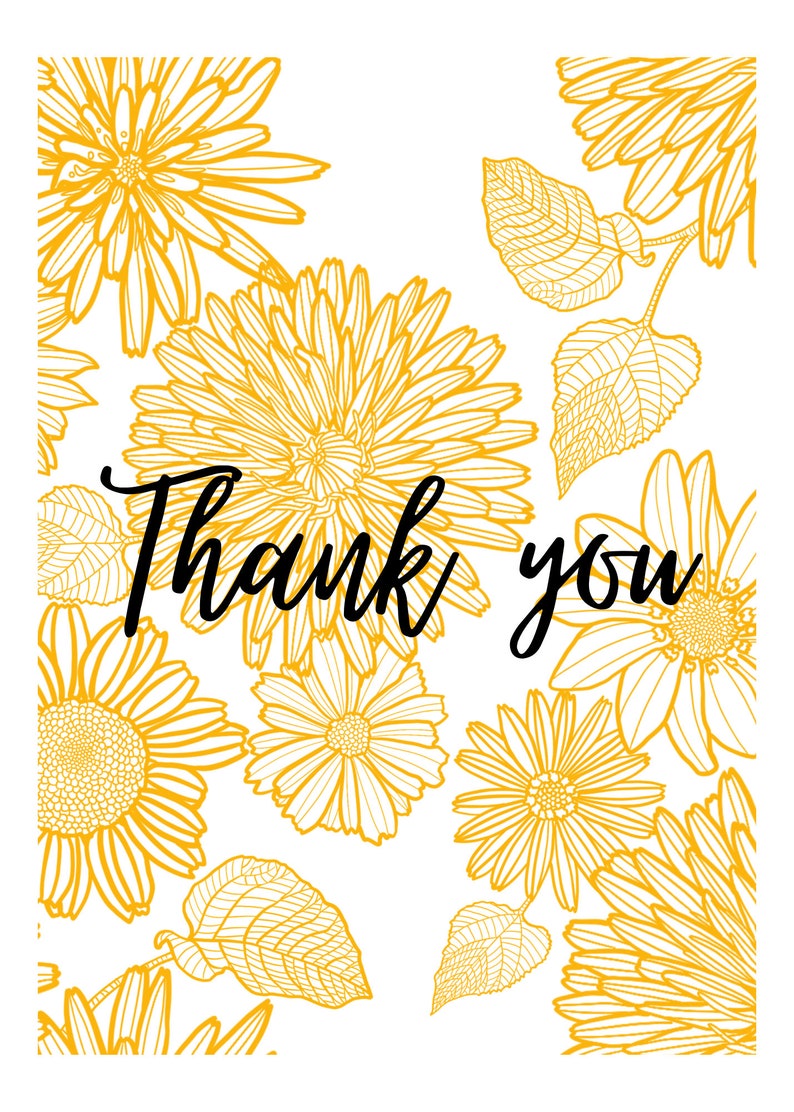 Fall Thank You Card Printable - Etsy